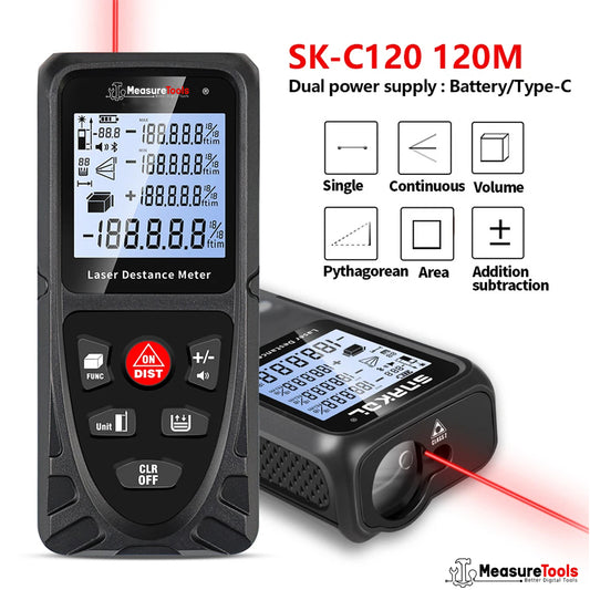 Télémètre laser Rechargeable numérique, ruban à mesurer, distance mètre ruban